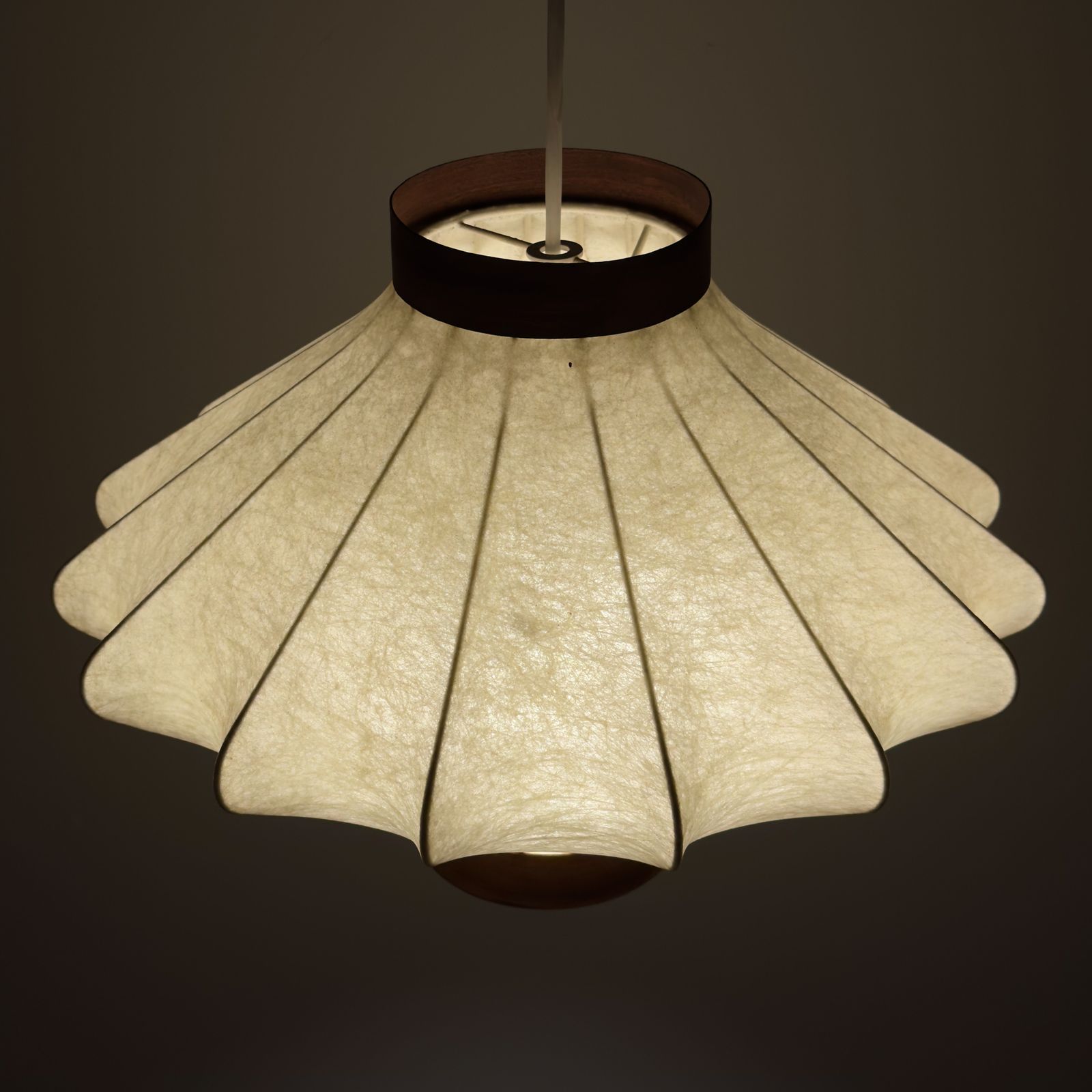 Mid Century Cocoon Pendant Lamp, Achille Castiglioni, Italy 1960s photo vinterior