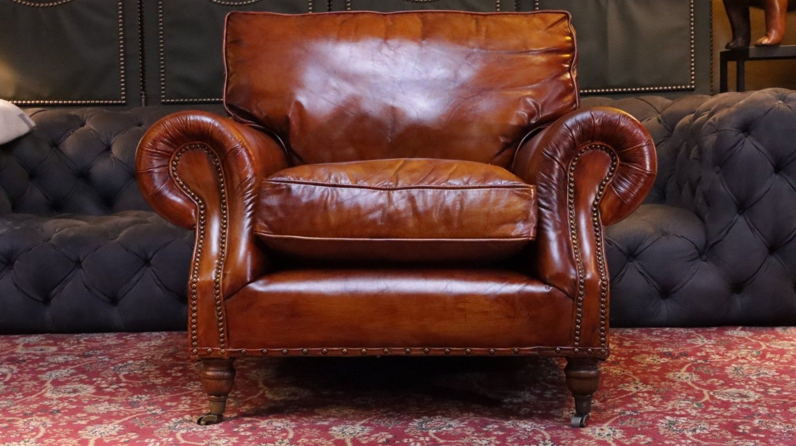 Stunning Timothy Oulton Balmoral Cigar Club Leather Armchair Antique Whisky 🚚🚚 photo Furniture