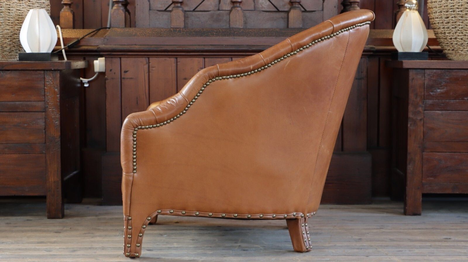 Superb Timothy Oulton Branco Savage Tan Leather Club Library Armchair Del 🚚 photo vinterior