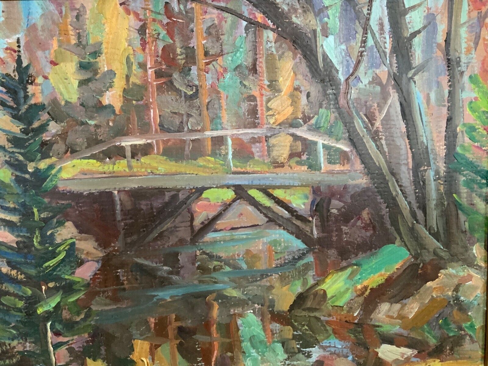 Vintage Original Oil Painting, Signed, Framed 1960s photo Art