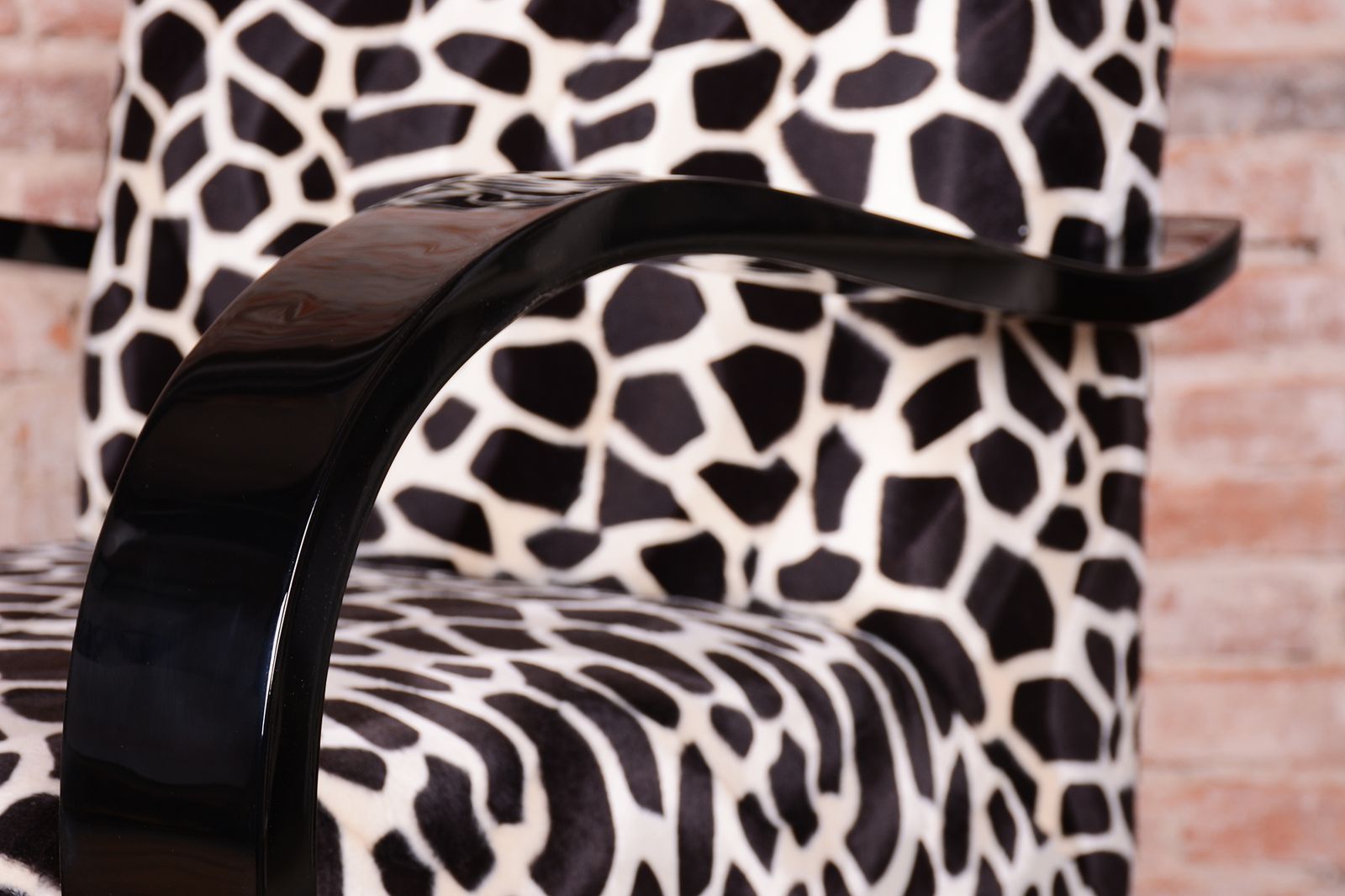 photo furniture Pair Of Restored Art Deco Armchairs, Beech, Reupholstered, Olczech, 1920s
