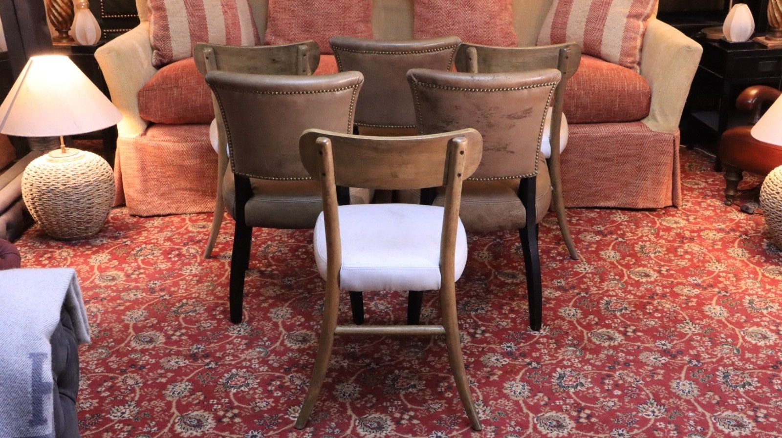 photo for sale Superb Timothy Oulton Mimi & Sansa Leather Dining Chairs X 6 Delivery Availabl🚚
