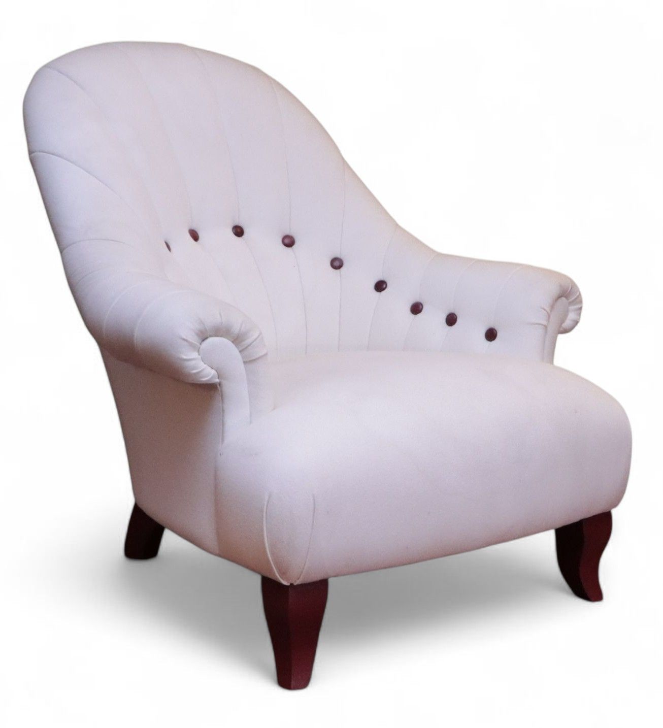 John Sankey Baudelaire Classic Slipper Accent Armchair Linen White Rrp£3500 🚚🚚