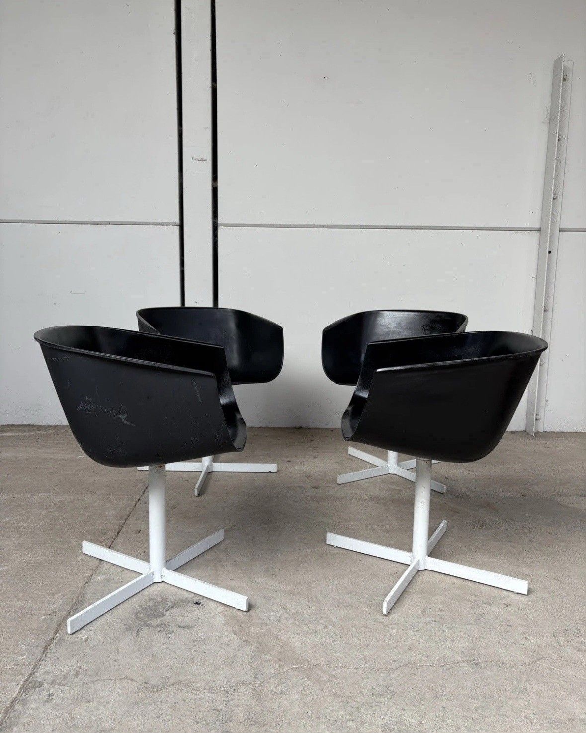 Vtg Late Mid Century Carlo Colombo Modernist Set 4 Dining Chairs R1053 photo furniture