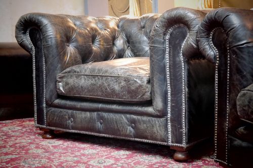 Super Timothy Oulton Westminster Leather Club Library Armchair Vegabond Black 🚚 photo Furniture