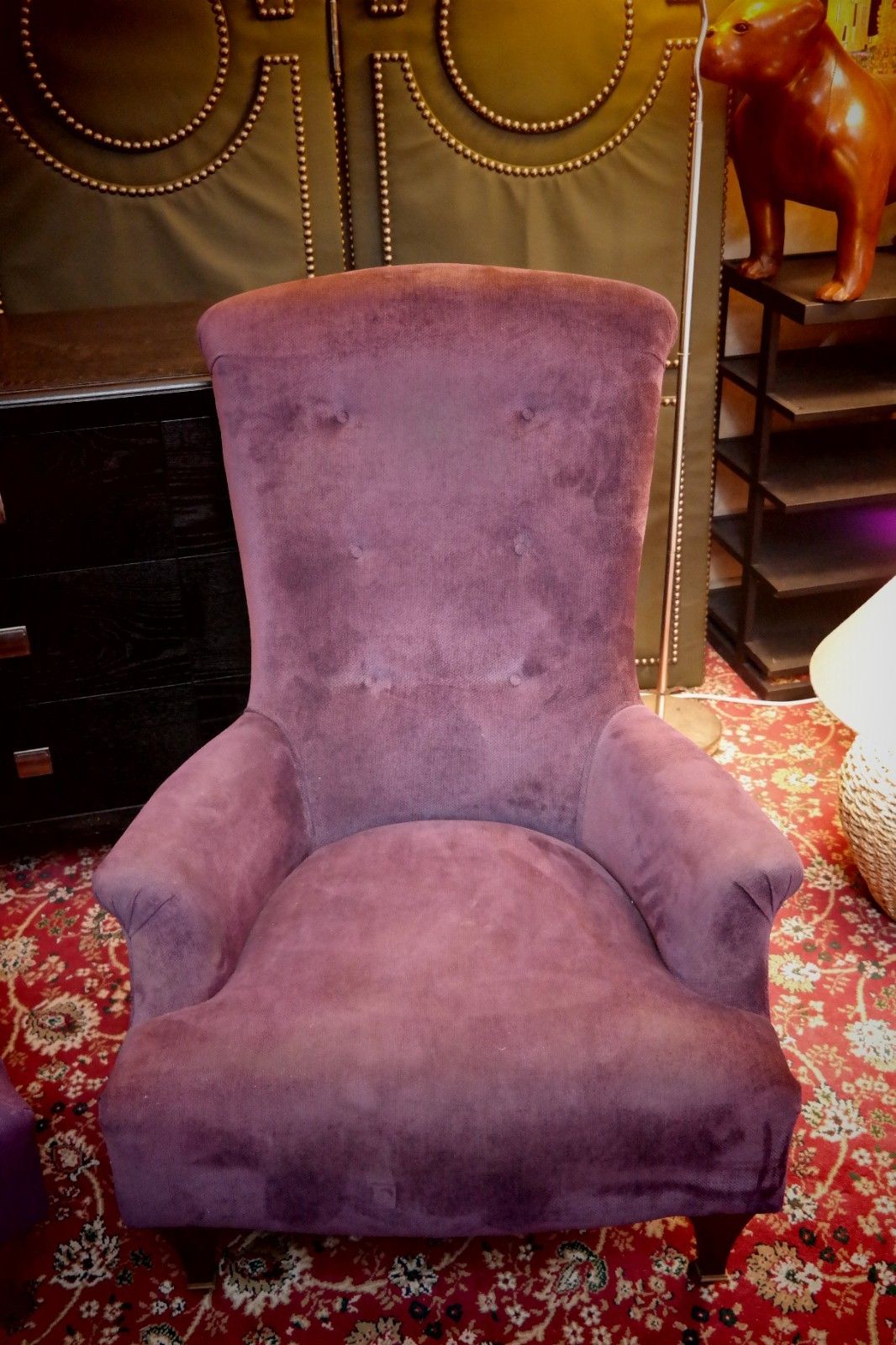 Superb Pair John Sankey Hawthorne Armchairs Library Fireside Club Amethyst 🚚🚚 photo vinterior