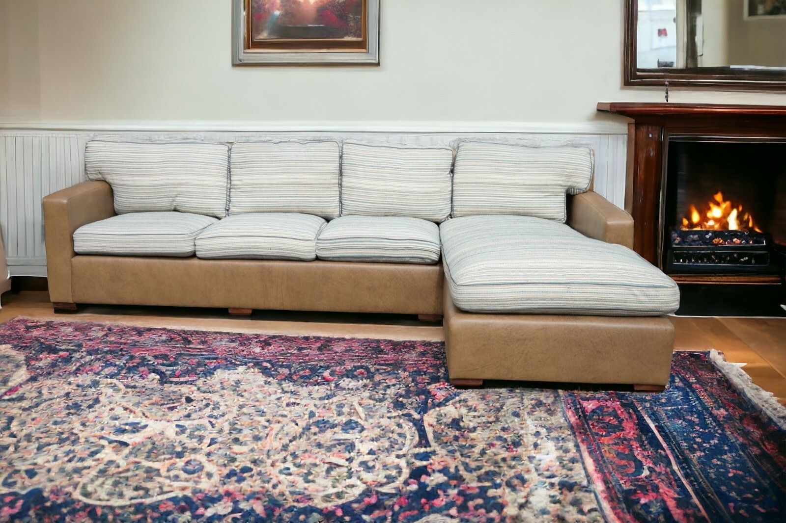 Rare Stunning Donghia Geneva Amrchair & Corner Sofa Leather Fabric Rrp £30k 🚚🚚 photo Furniture
