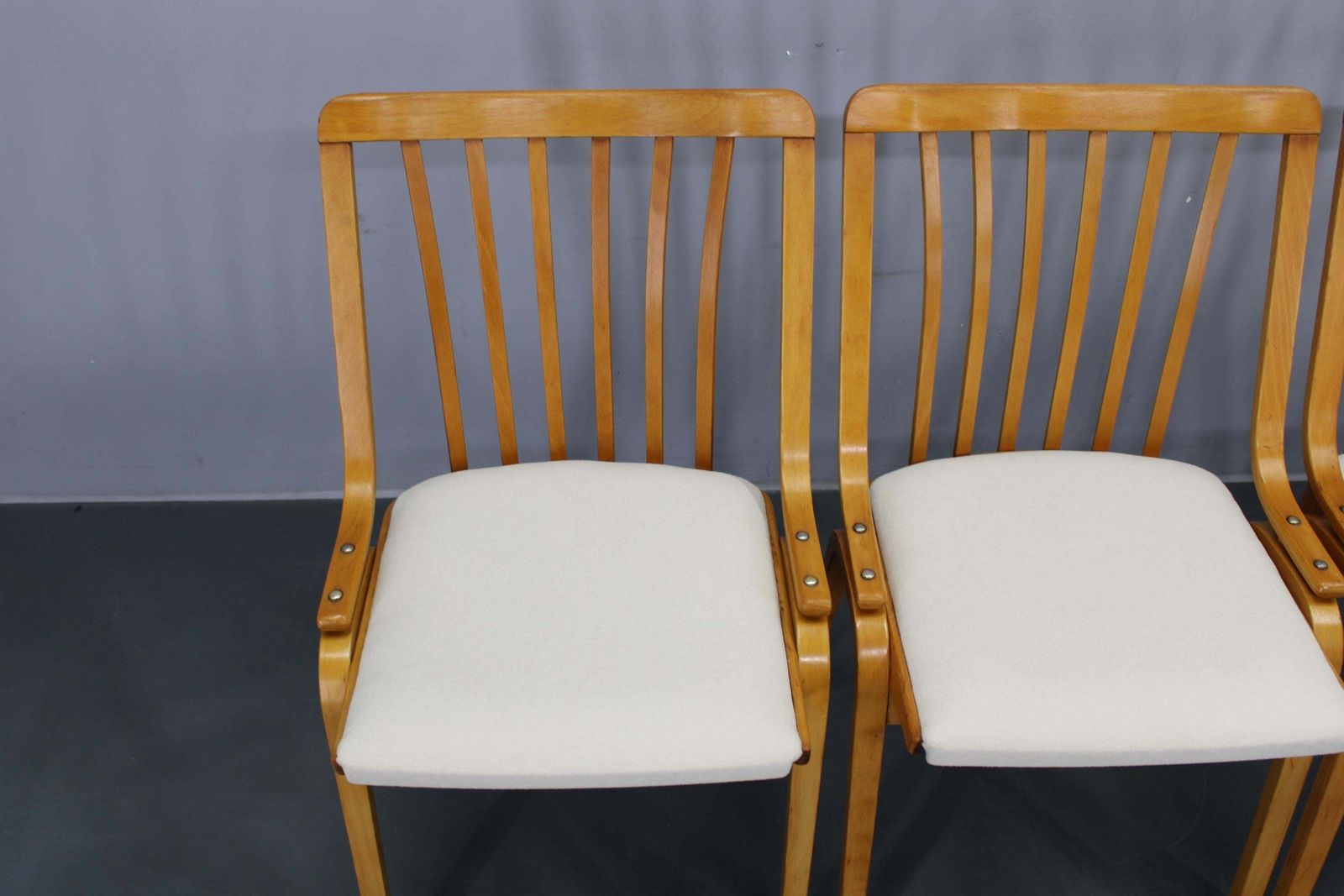 Set Of Four Restored Mid Century Dining Chairs By Jitona photo 1000.0