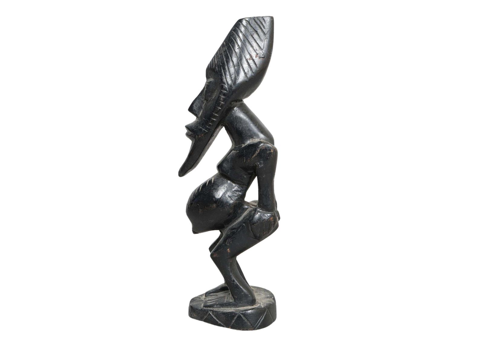 photo furniture Decorative African Carved Hardwood Figure, Abstract Man Tribal Sculpture