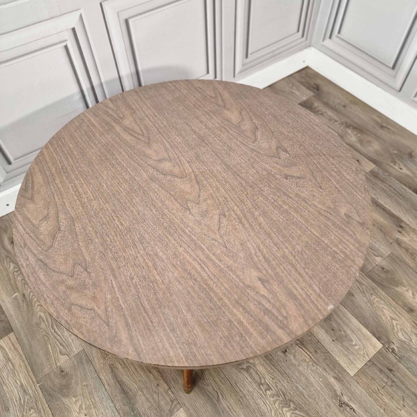 photo for sale Vintage Large Coffee Table Round Mid Century Modern Atomic Sputnik Danish