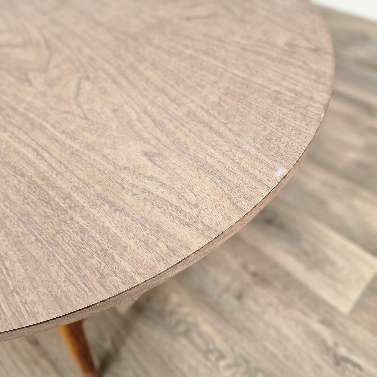 photo buy Vintage Large Coffee Table Round Mid Century Modern Atomic Sputnik Danish