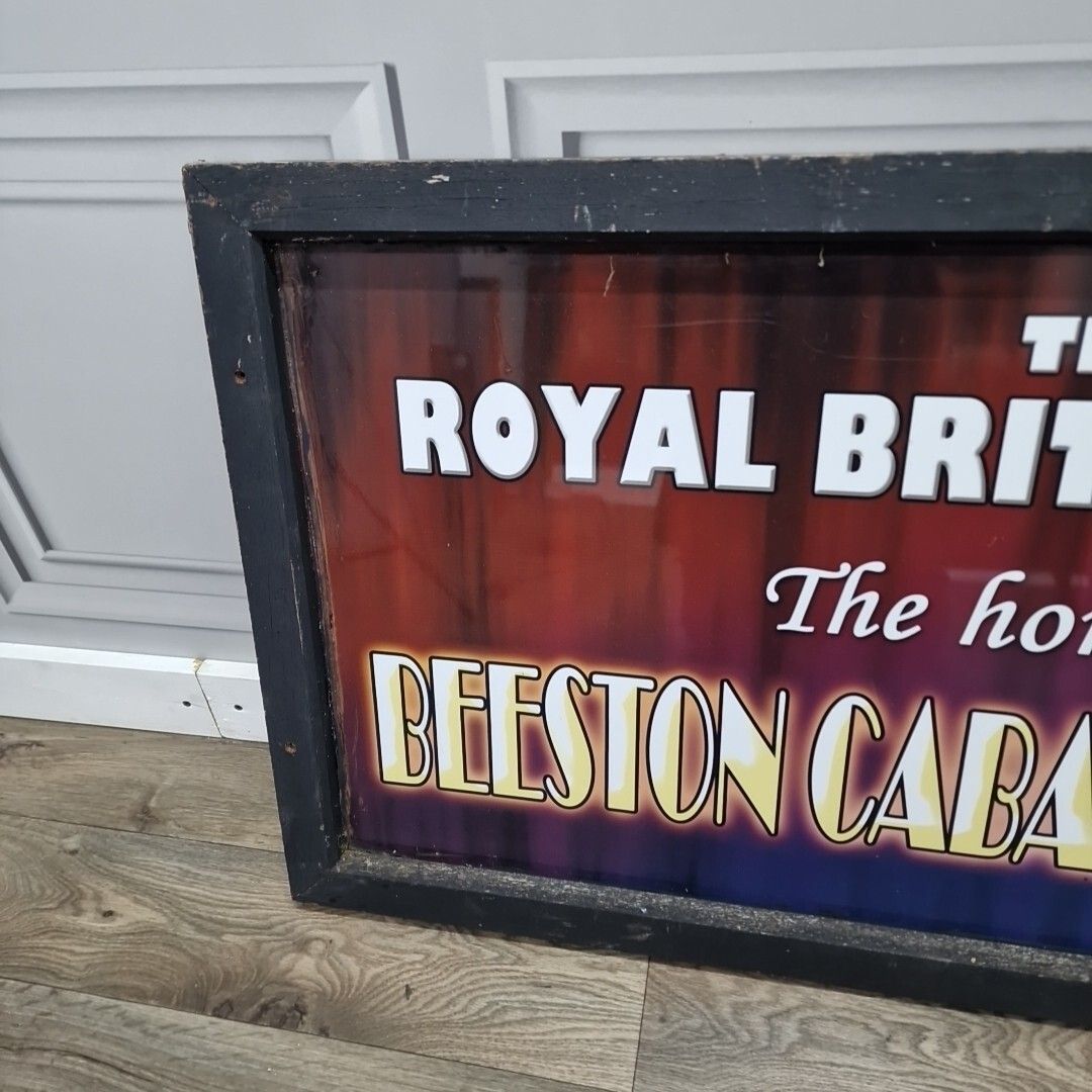 Retro Royal British Legion Sign Memorabilia Man Cave Pop Art Beeston Cabaret photo for sale