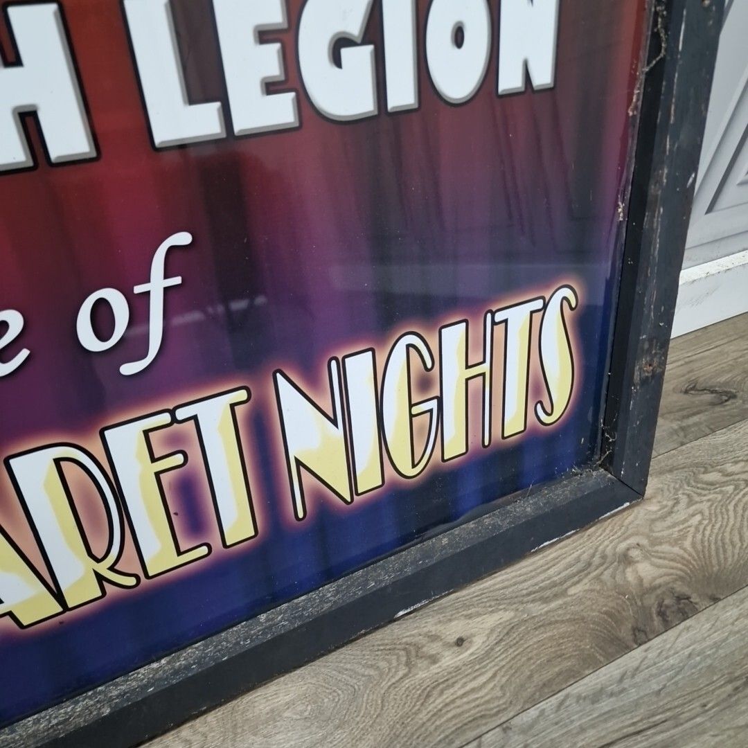 photo furniture Retro Royal British Legion Sign Memorabilia Man Cave Pop Art Beeston Cabaret