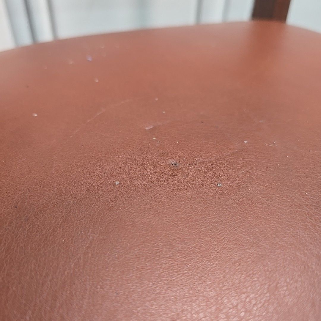 photo for sale Vintage Campaign Style Chair Wooden X Frame Armchair – Brass Detail Desk Seat