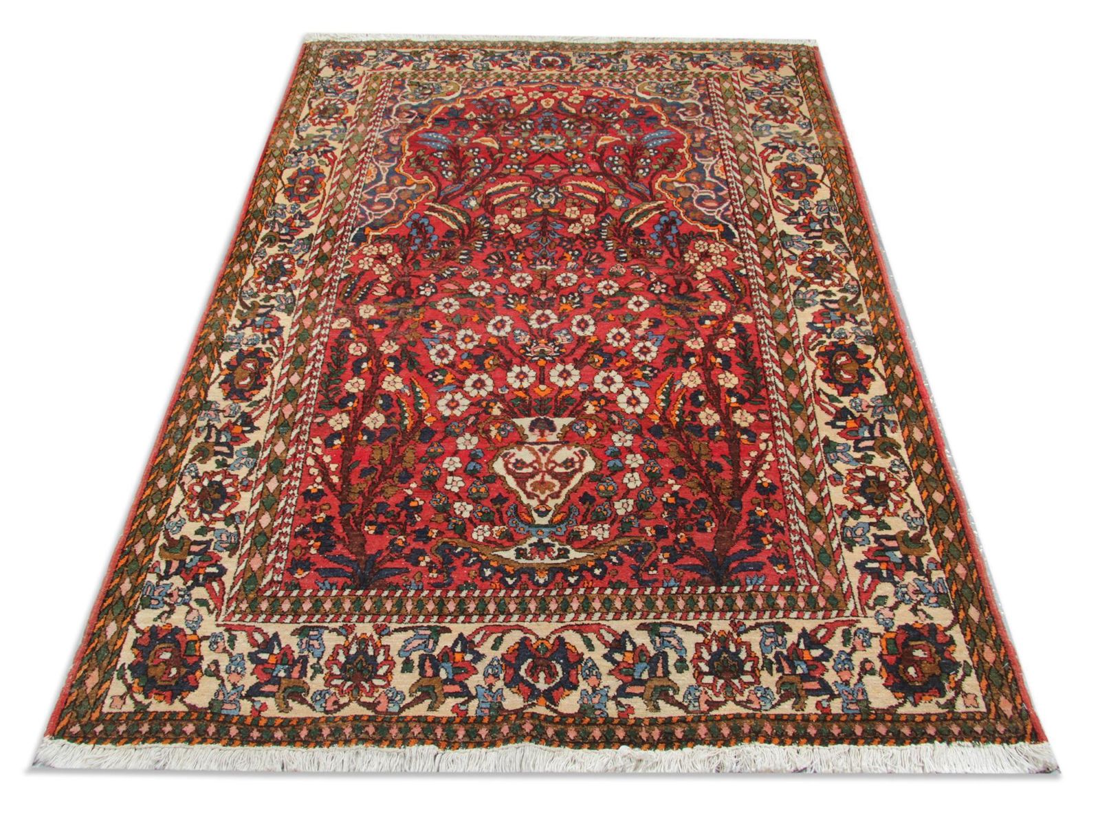 Traditional Red Wool Carpet Handknotted Orienal Antique Area Rug photo Textiles