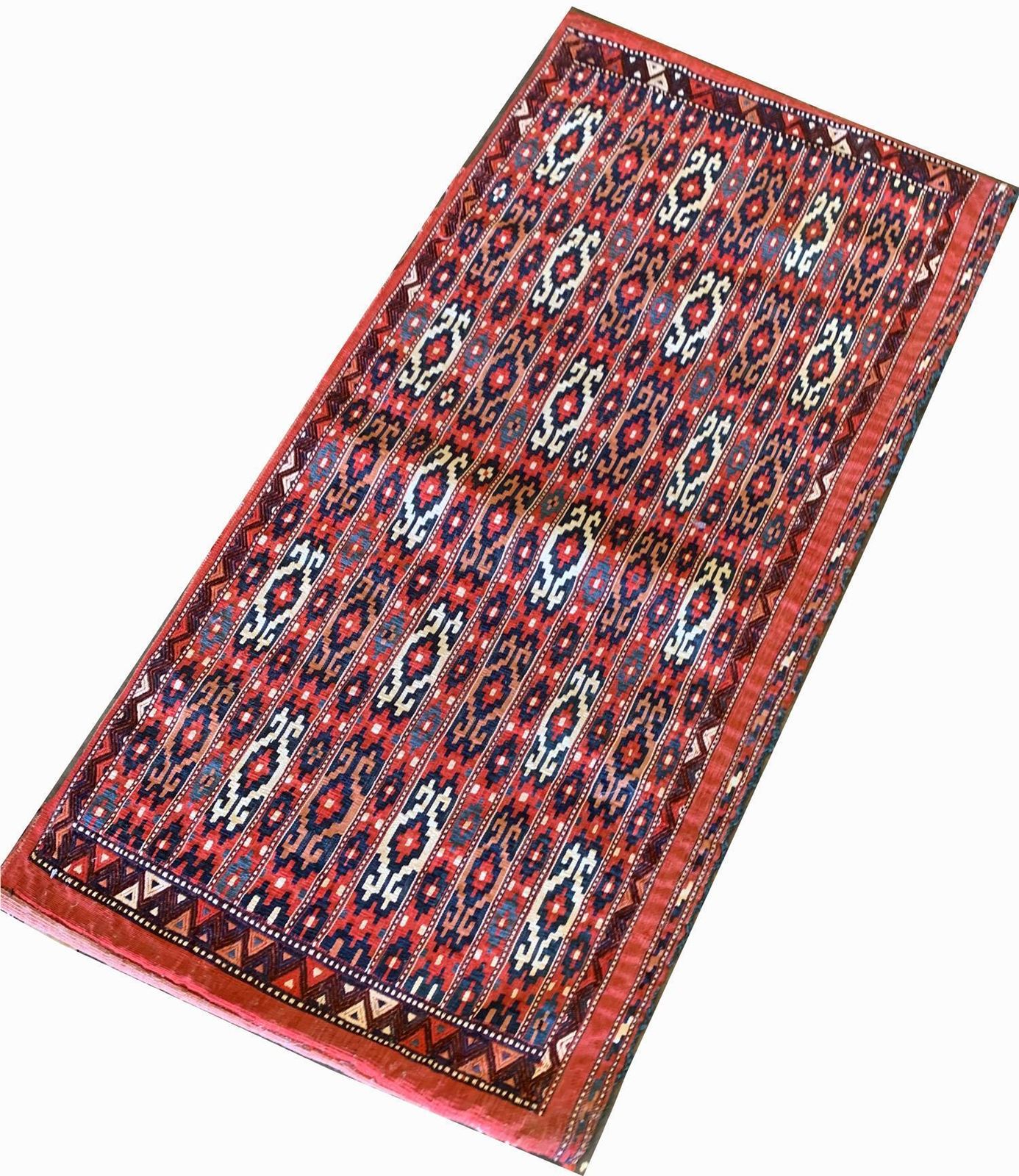 Turkmen Antique Rugs Geometric Traditional Carpet Wool Chuval Rug photo furniture
