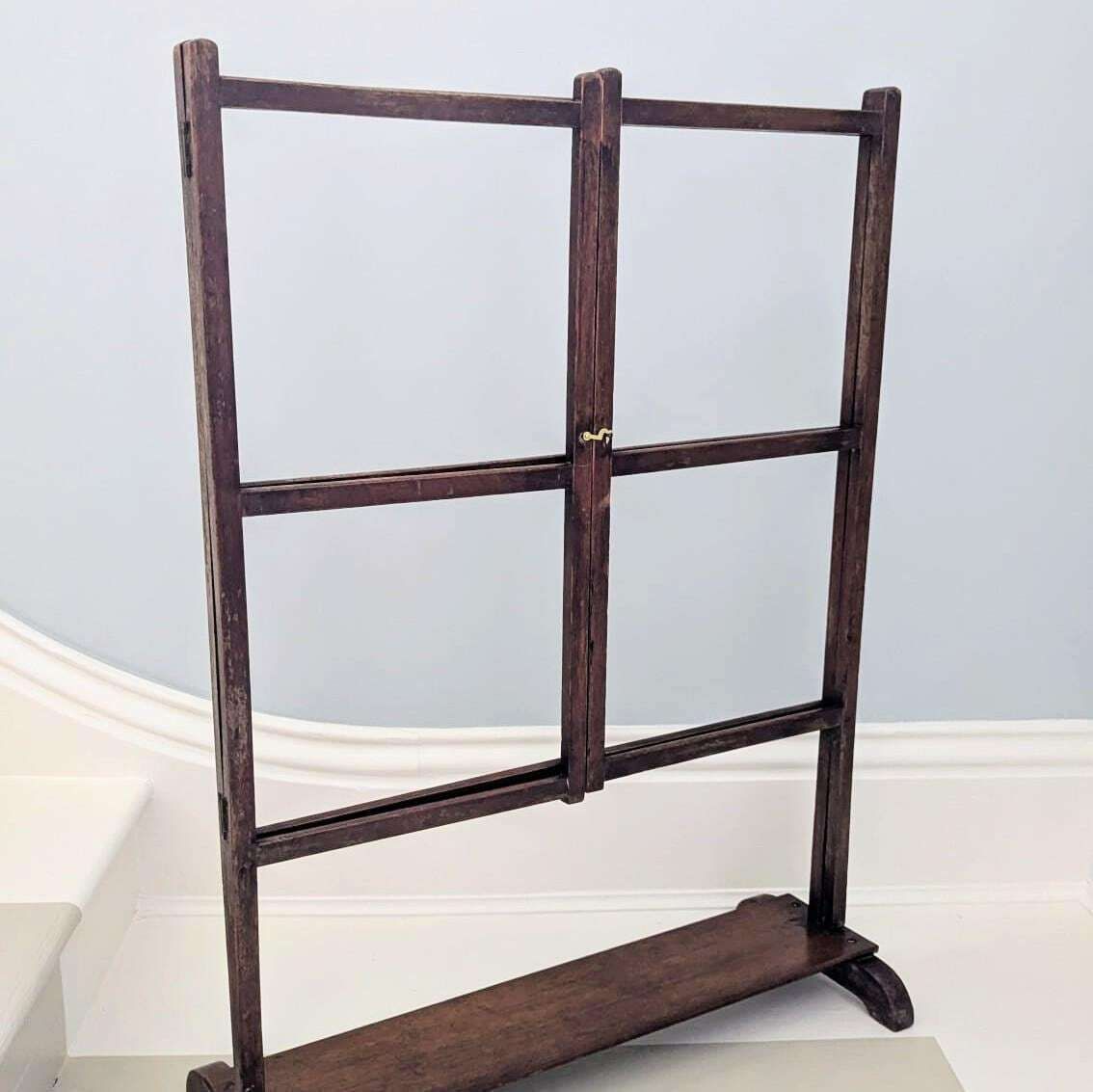 An Antique Mahogany Clothes Horse Or Towel Rail Or Washing Airer C1900 photo Furniture