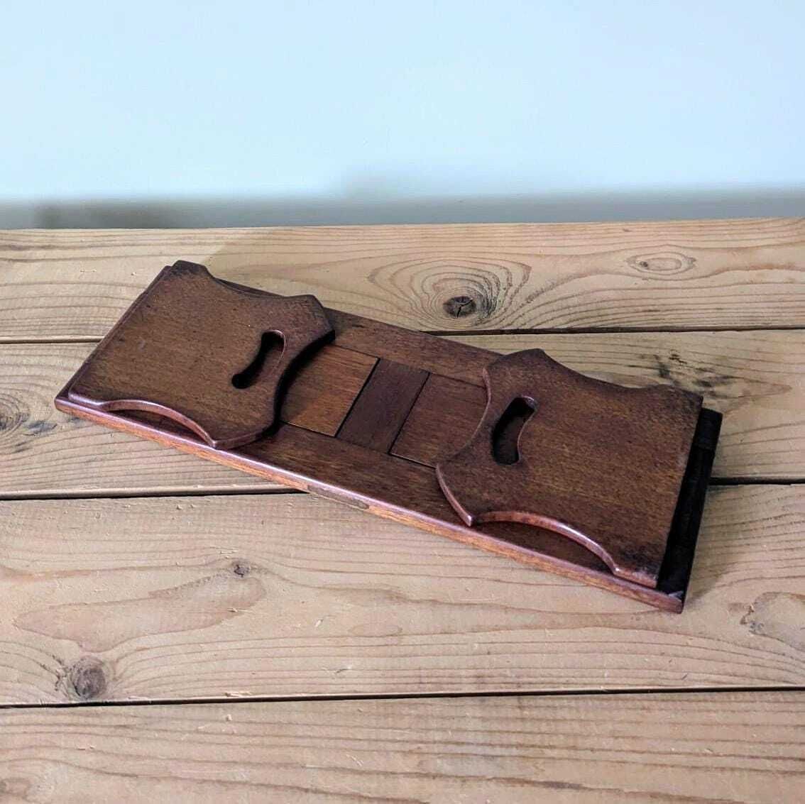 An Antique Mahogany Book Slide C1900   Book Stand Desk Tidy Bookends Books photo Furniture