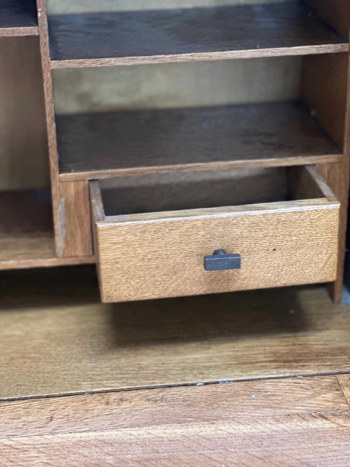1950s Minty Of Oxford Bureau & Bookcase Rare Combination photo vinterior