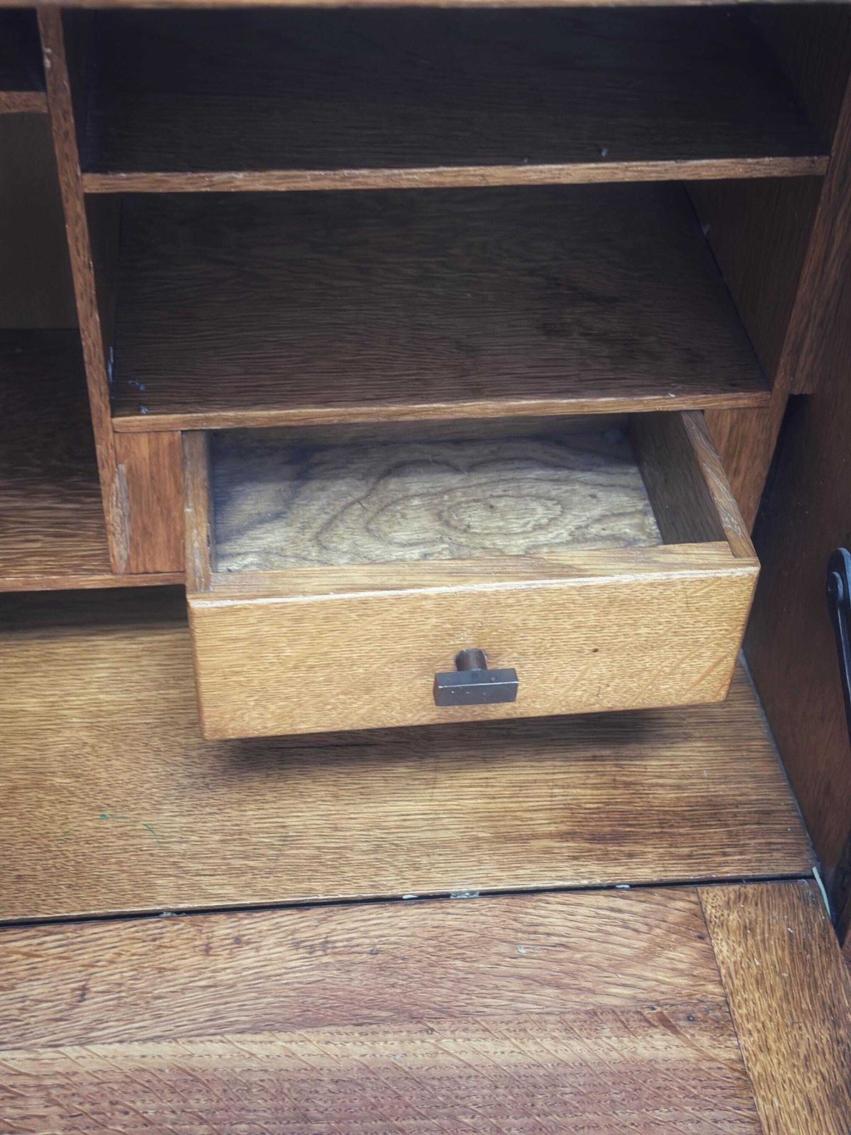 1950s Minty Of Oxford Bureau & Bookcase Rare Combination photo vintage