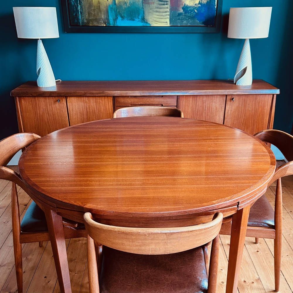 Teak Extending Dining Table — Danish C.1960s photo furniture