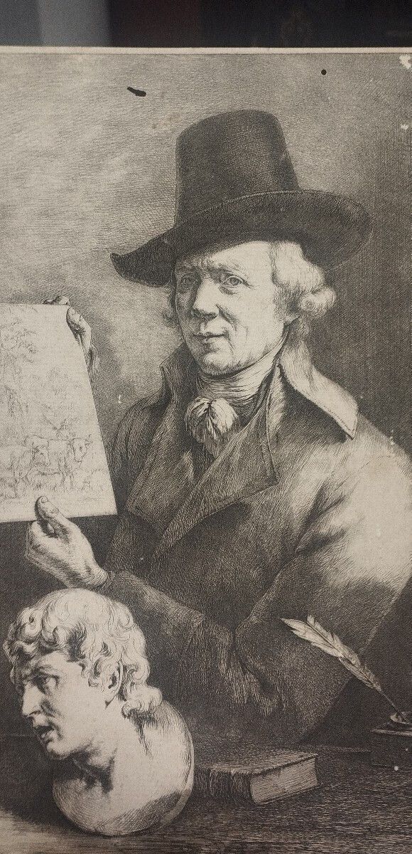 261.0 Self Portrait Of Jean Jacques De Boisseau, 1796. Very Rare. Etching Printed On Laid Paper. photo