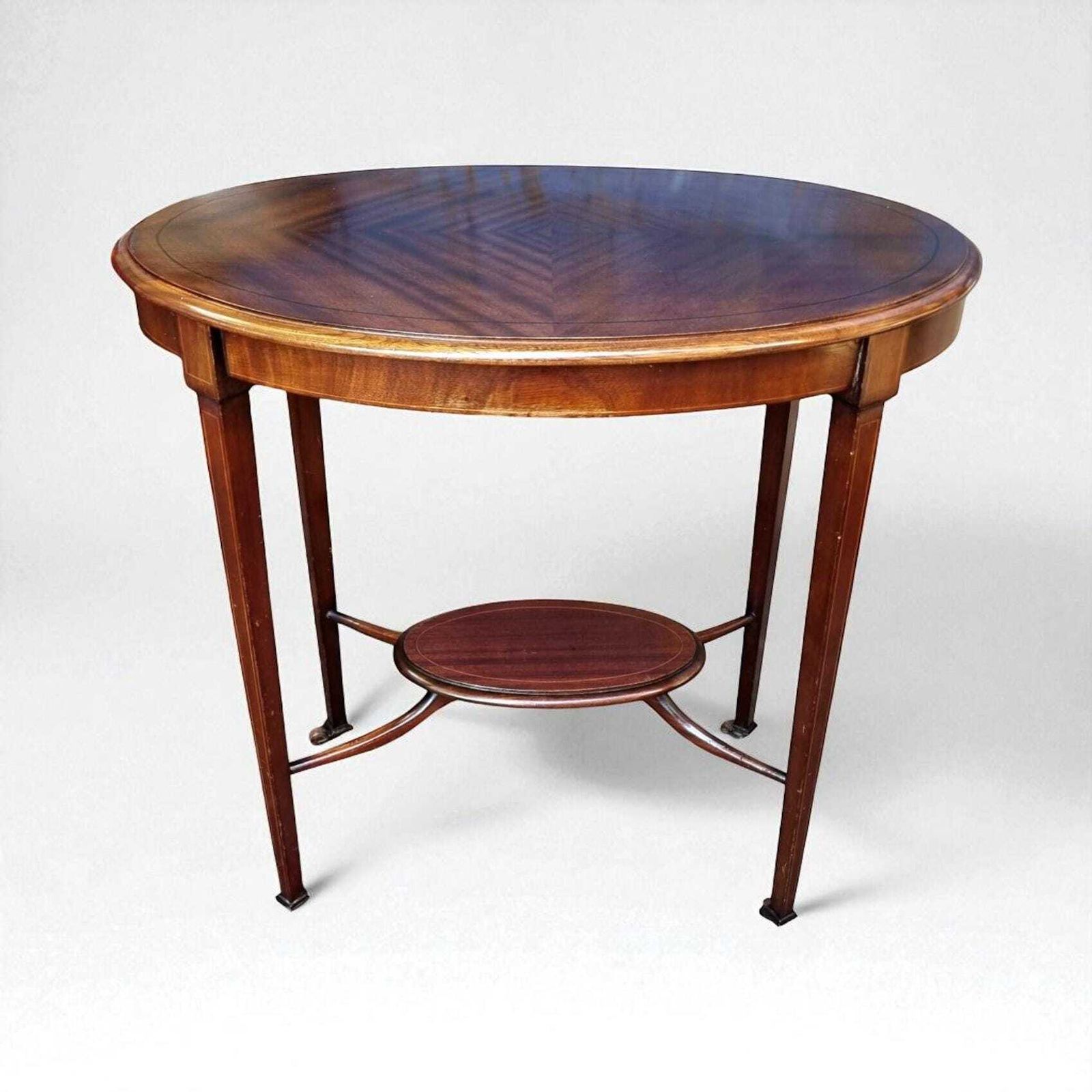 Antique Edwardian Occasional Table / Mahogany Veneer / C.1910 photo 280.0
