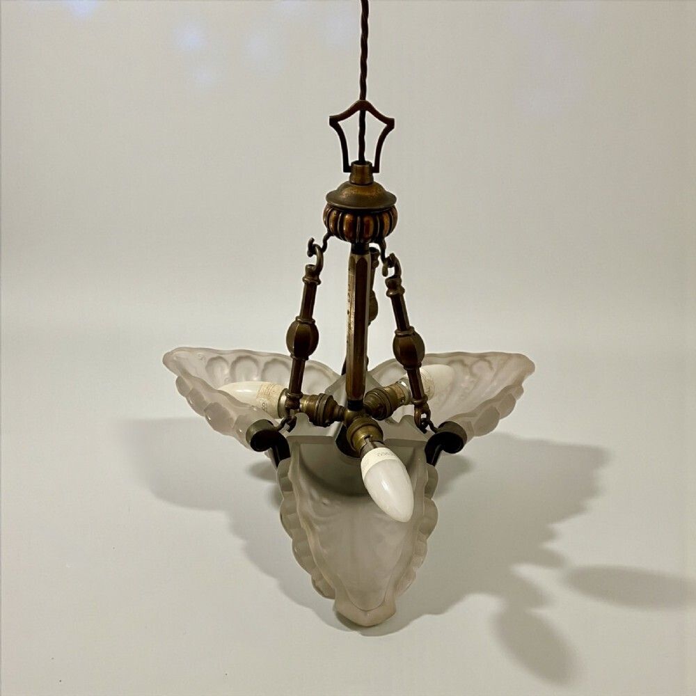 Art Deco Slip Shade Ceiling Light photo for sale