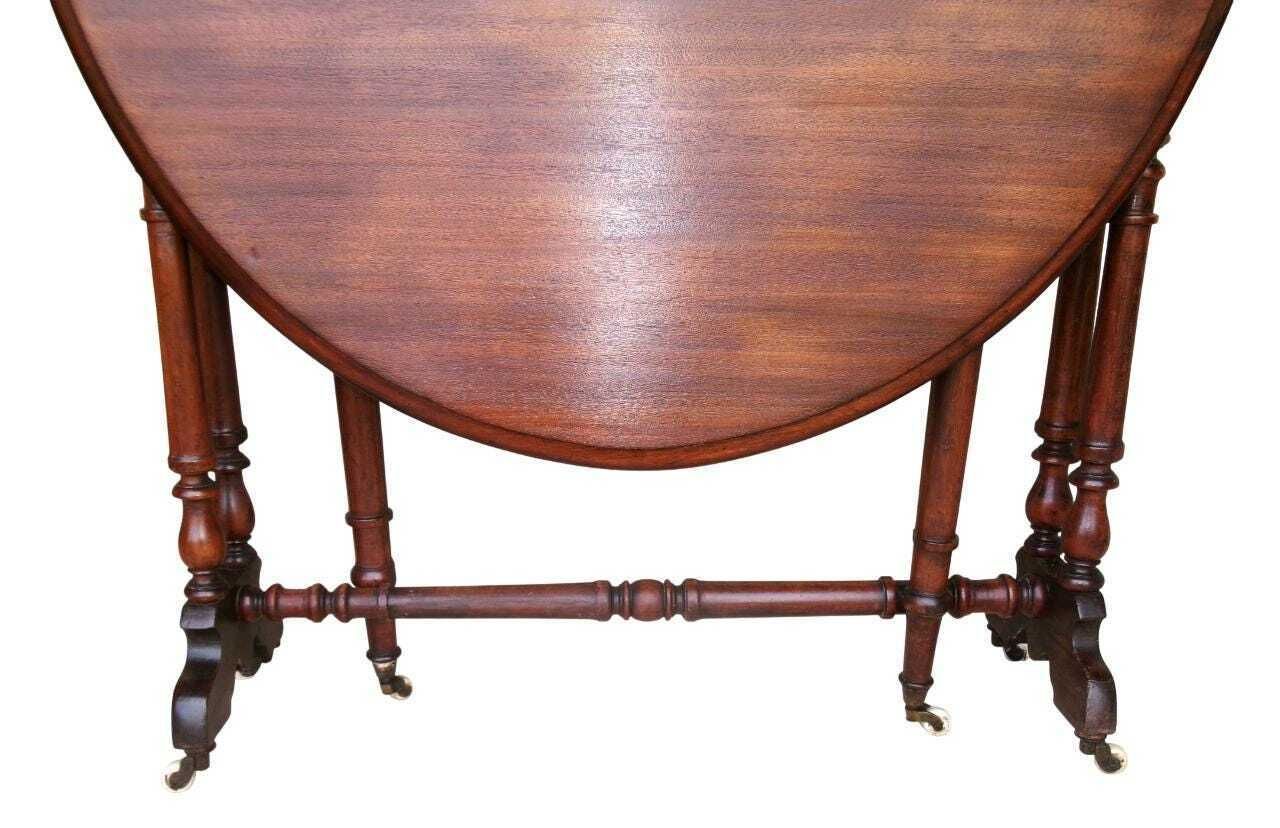 C1870 Baby Sutherland Table, Antique Drop Leaf Tea Table, Victorian Furniture photo 550.0