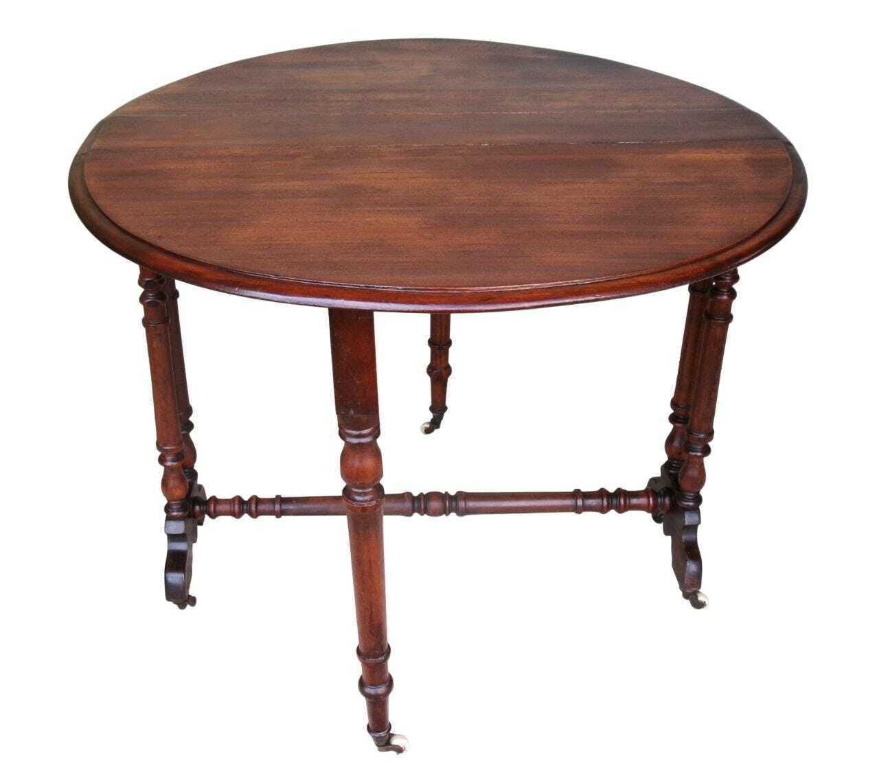 photo for sale C1870 Baby Sutherland Table, Antique Drop Leaf Tea Table, Victorian Furniture