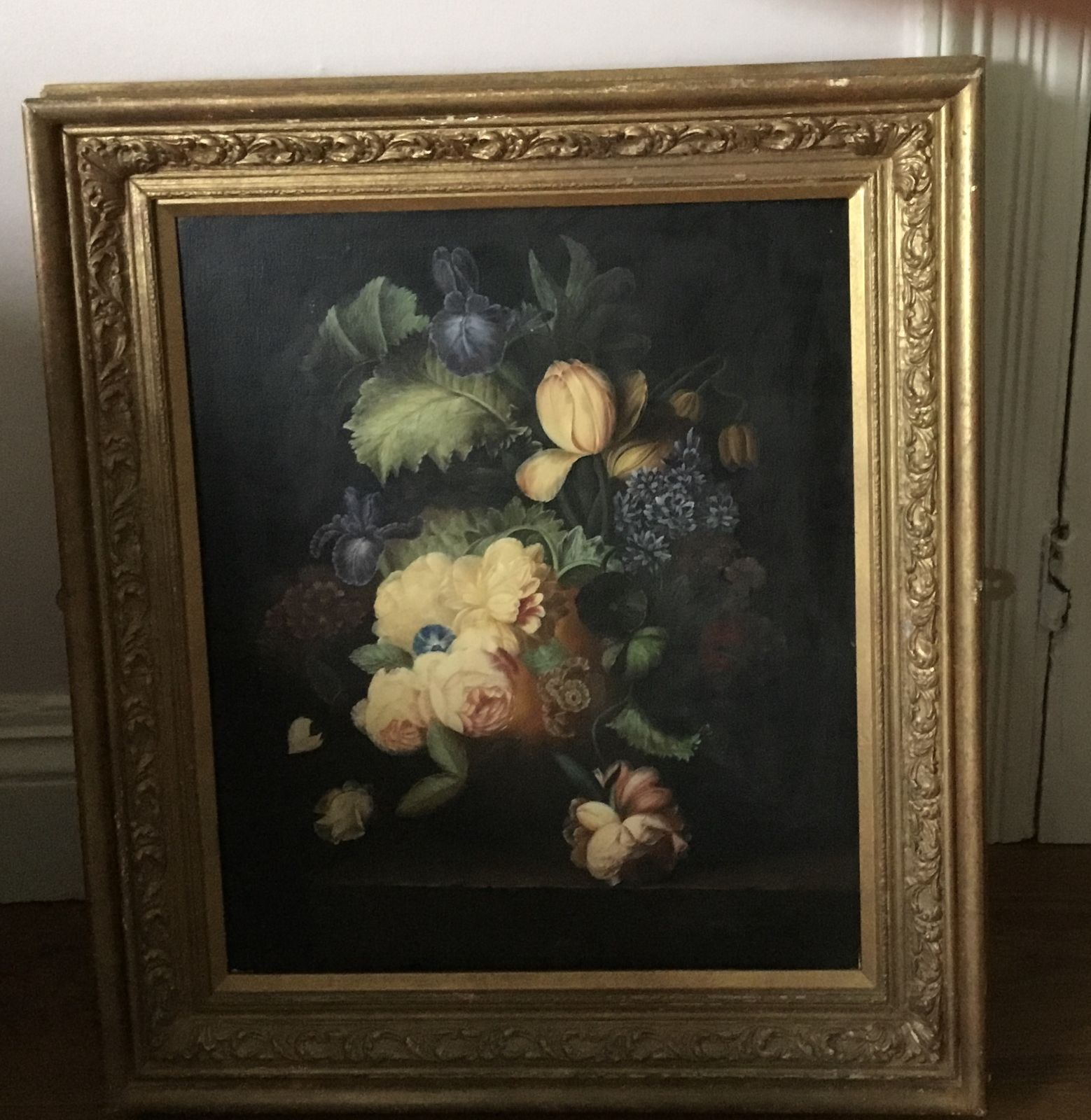 Dutch Oil On Canvas Still Life Flowers