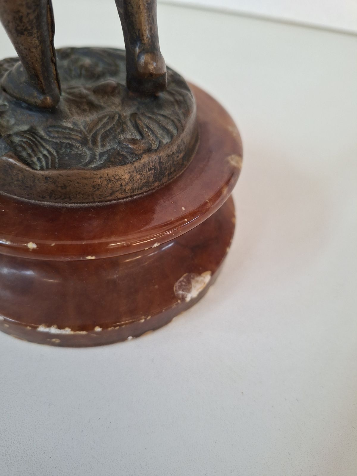 Scultura In Bronzo "Il Giovane Pifferaio" photo vintage