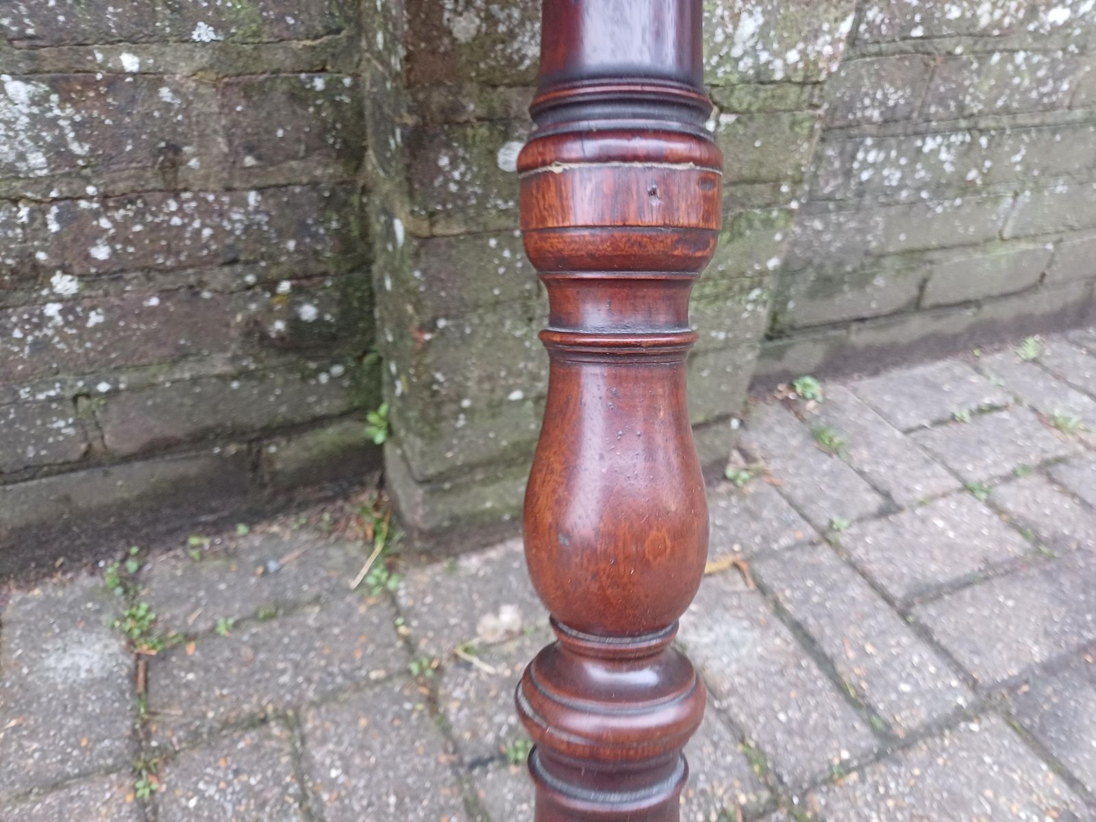 Victorian Mahogany Occasional Side Wine Table Round Top Turned Column Tripod Base Antique Lamp Plant Stand Bedside Table photo 355.0