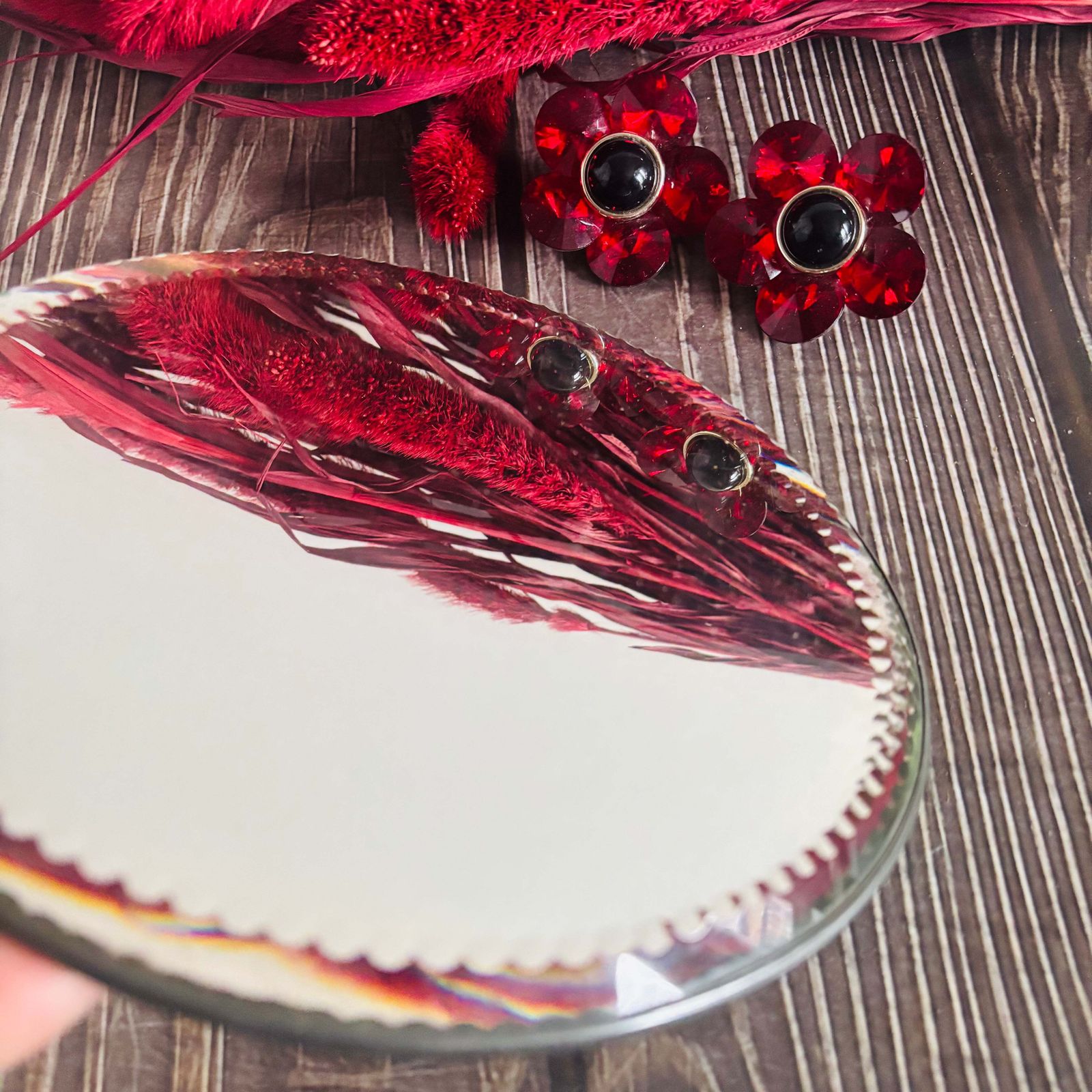 Small Antique Sorcerers Mirror Display Mat photo Home Decor