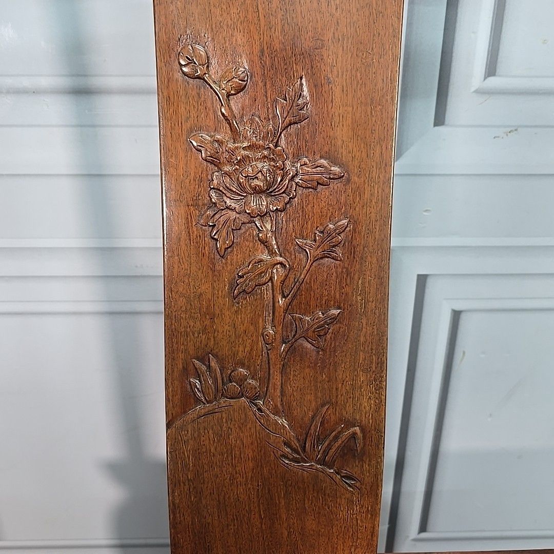 photo buy Antique Style Carved Armchair Oriental Chinese Art Deco Influence – Solid Wood