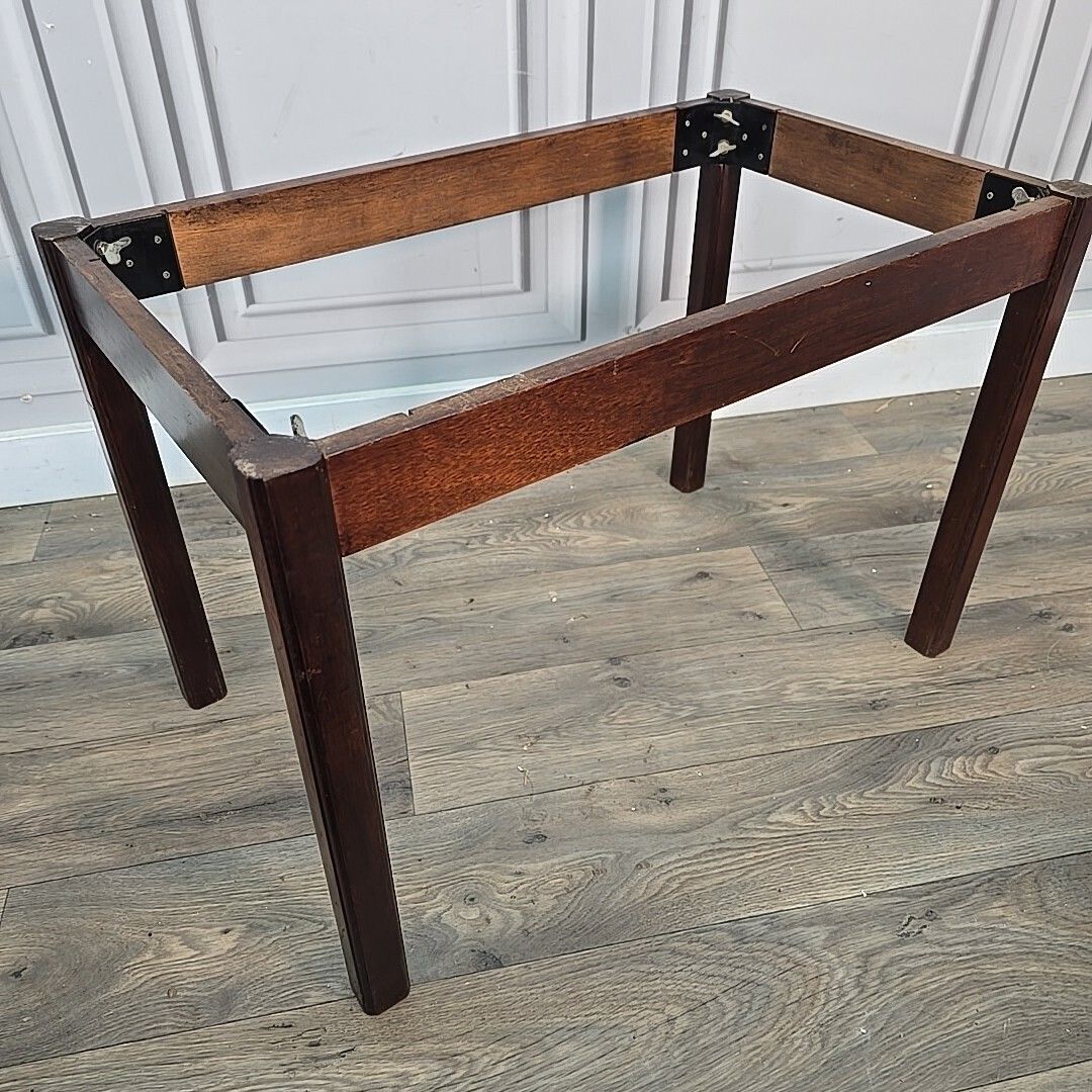 photo buy Antique Style Butler’s Tray Coffee Side Table Folding Wooden Top Mahogany