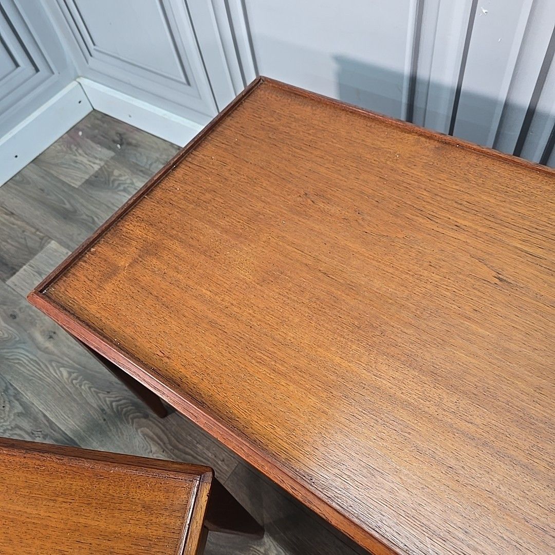 photo buy Vintage Nested Tables Nest Of 3 Teak Wooden  Mid Century Modern Danish