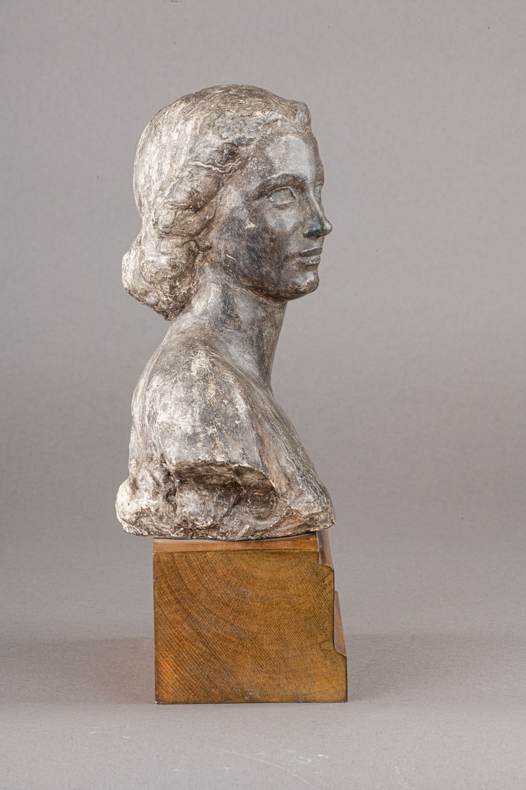 photo furniture Richard Garbe, Ra   Alfreda, The Artist's Daughter   1950s Patinated Plaster
