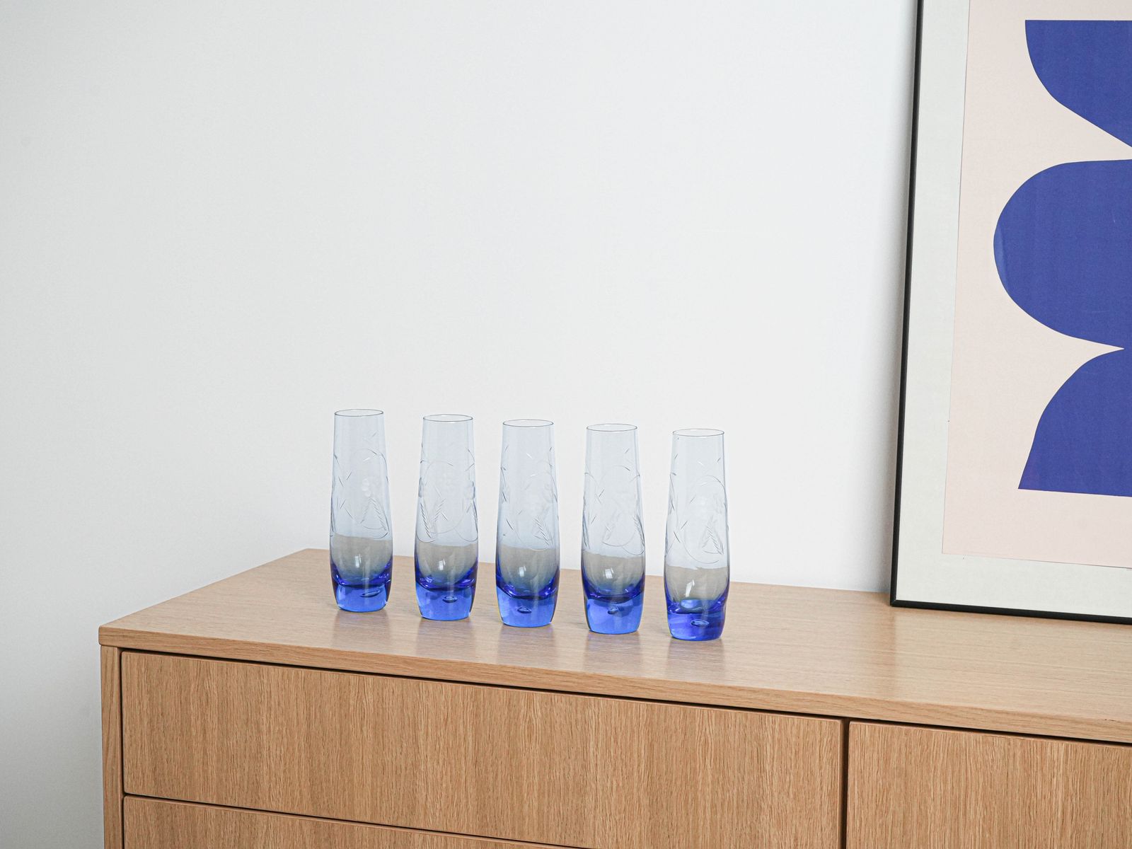 Set Of Glasses, Italian Design, 1980s, Production: Italy photo furniture