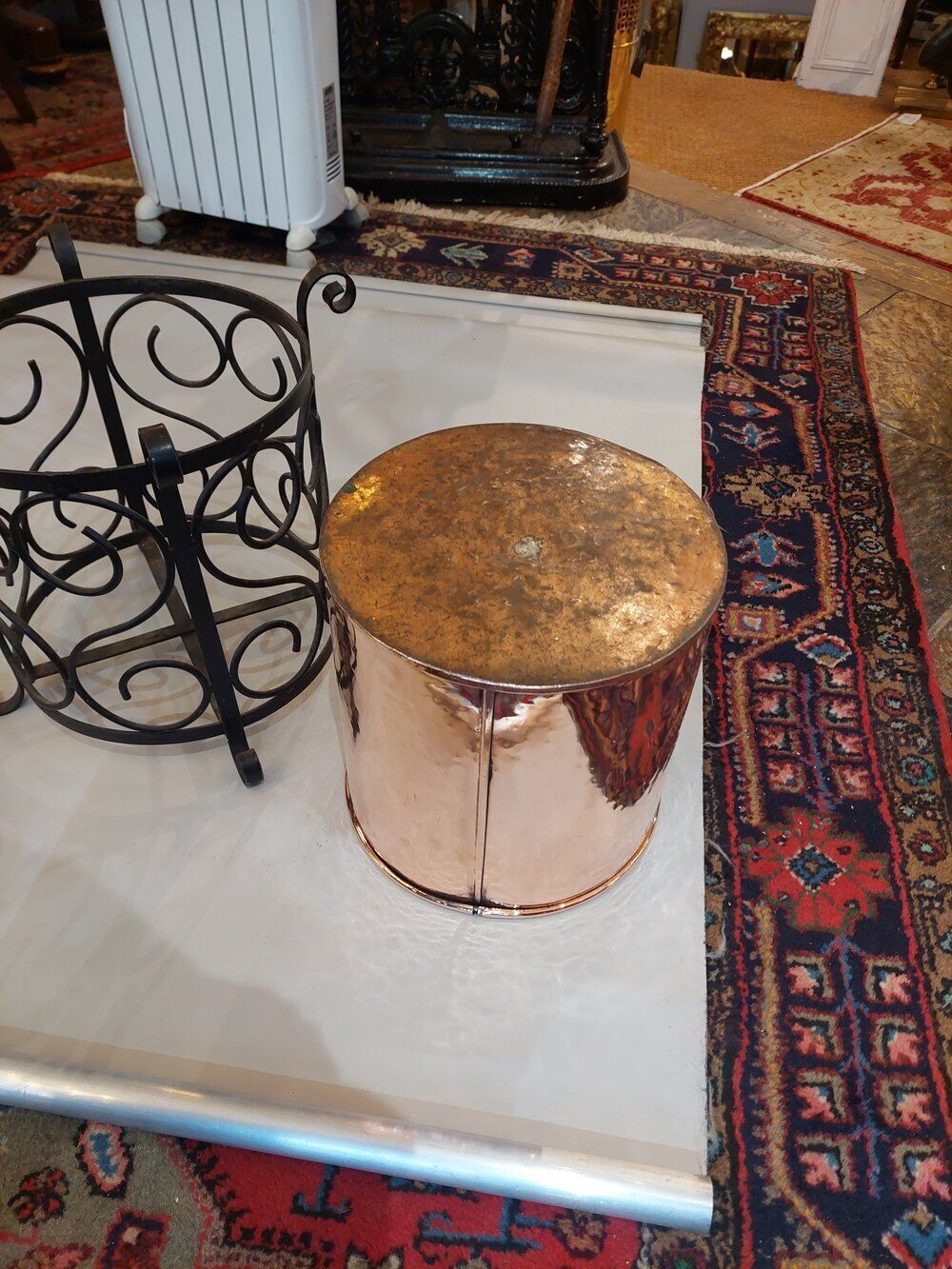 Copper Arts And Crafts Log Bucket photo vinterior