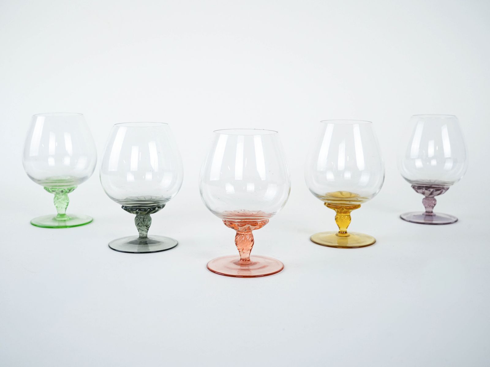 Set Of Cognac Glasses, Italian Design, 1970s, Production: Italy photo vintage