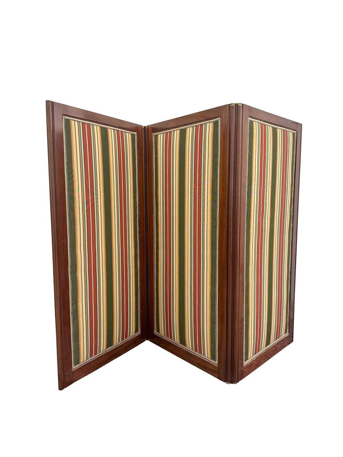 L.Moreau Mahogany Three Panel Room Divider Upholstered With Mechanism   Louis XVI Circa 1780’s photo furniture