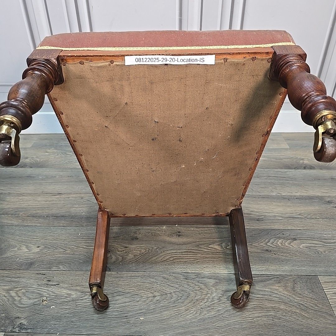 photo vinterior Antique Pair Bedroom Chairs Solid Wood Carved Hall Nursing Seats Mahogany