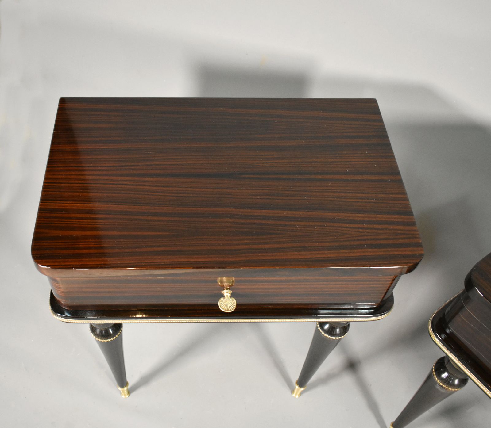 Pair Of French Mid Century Macassar Ebony Bedside Cabinets photo 1500.0