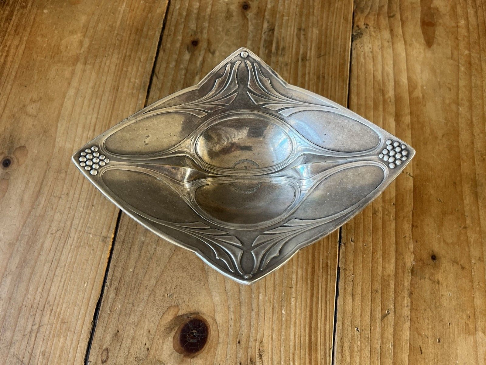 Antique Art Nouveau Wmf Jugendstil Pedestal Bowl Stand Silver Plated / Pewter photo vintage