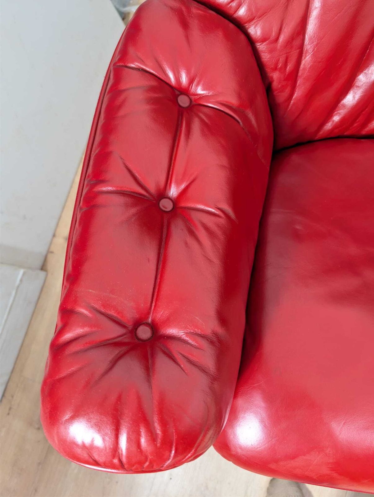 Pair Of Mid Century Swivel Armchairs By Göte Möbler, Nässjö, Sweden — 1970s photo vintage