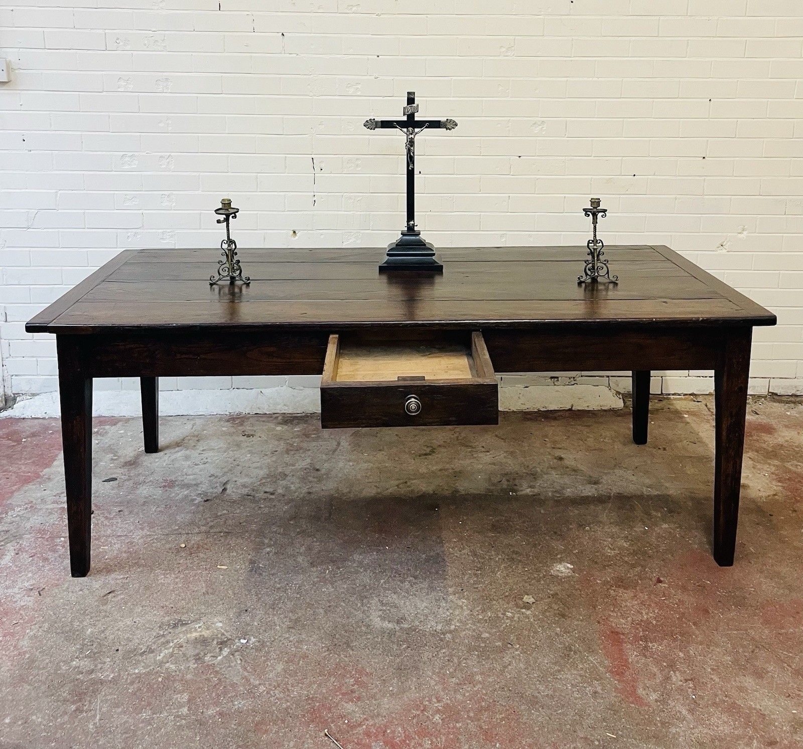 An Absolutely Sensational Late 18th Century Oak French Table. photo for sale
