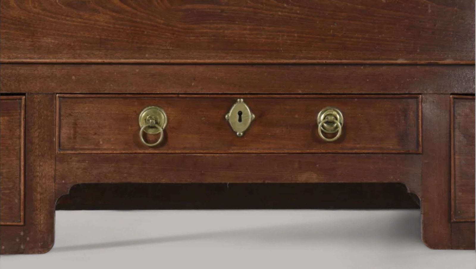 Handsome George II Solid Red Walnut Silver Chest photo for sale