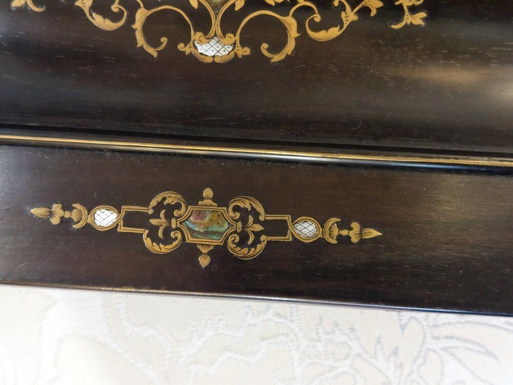 Mid 19thc Coramandel Inkwell Stand/Desk Tidy photo 495.0