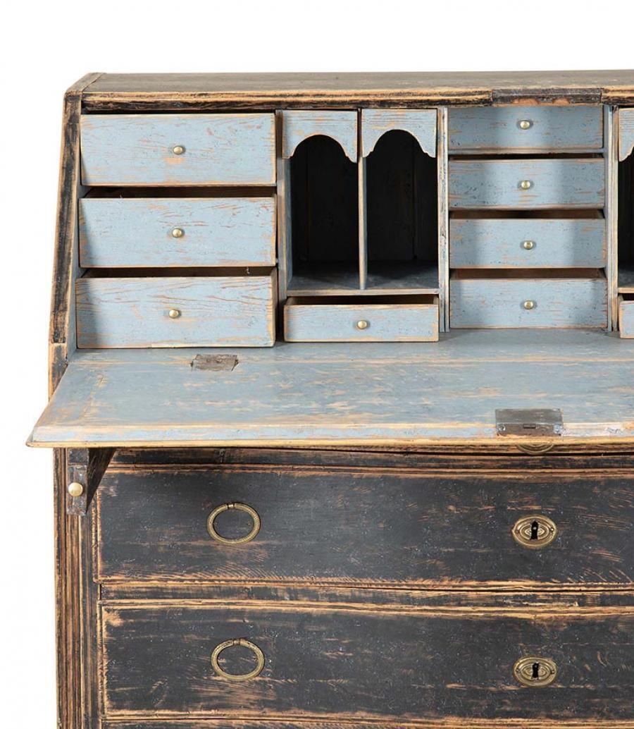 19th Century Black Swedish Bureau photo vintage